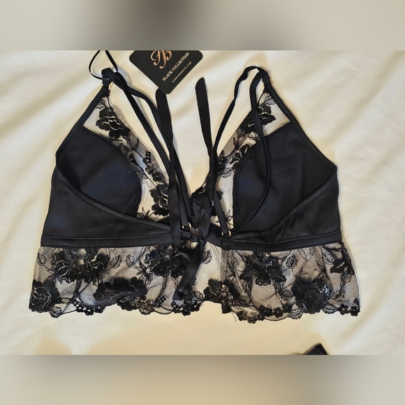 Honey Birdette Sold Out Whitney Black Cami And Briefs Set- Medium- NWT - Picture 13 of 14